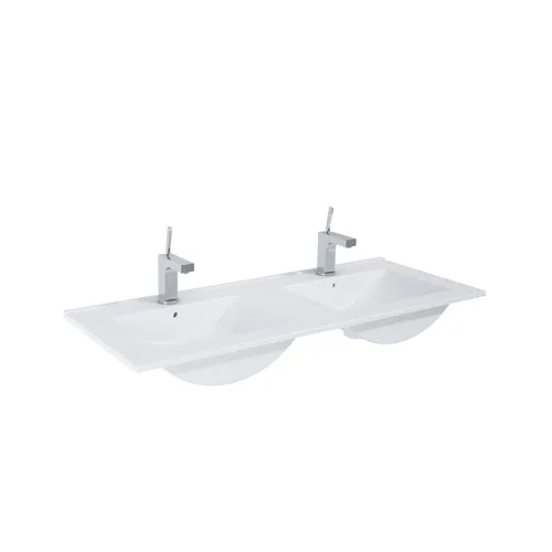 Tvättställ Ariella 120 dubbelho i porslin