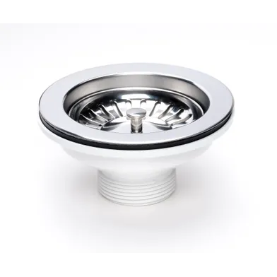 Korgventil för diskbänk u bräddavlopp