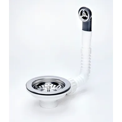 Korgventil för diskbänk med bräddavlopp