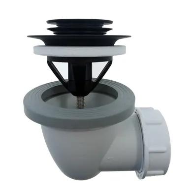 Bottenventil badkar popup svart