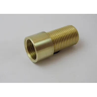 Förlängningsrör helgängad 15x50 gul mässing