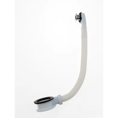 Distans med bräddavlopp vit abs