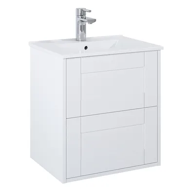 Kommod Gabriella 50 cm kompakt vit matt med Ariella tvättställ porslin