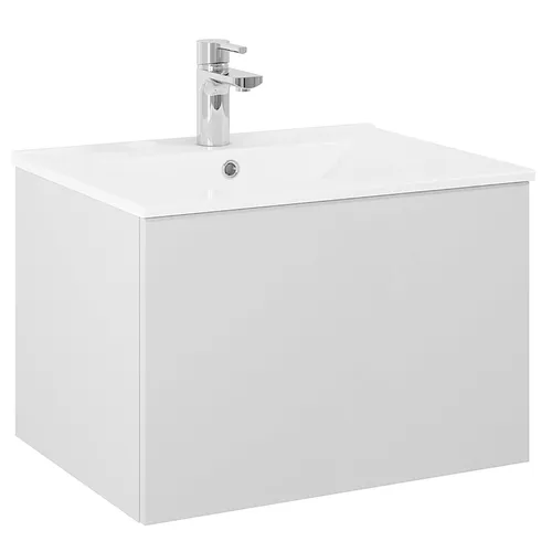 Kommod Ella 60 cm grå matt med Ariella tvättställ porslin