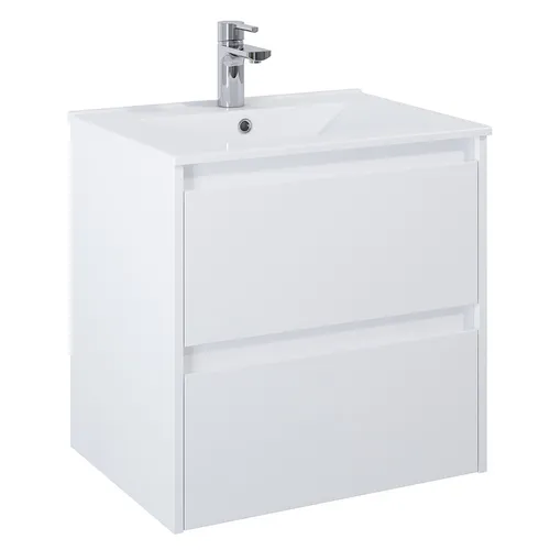 Kommod Luxor 60 cm vit matt med Ariella tvättställ porslin