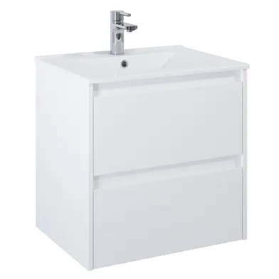 Kommod Luxor 60 cm vit matt med Ariella tvättställ porslin