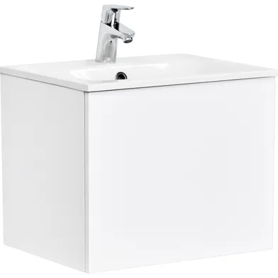 Kommod Ella 60 cm vit högblank med Ariella tvättställ mineralkomposit