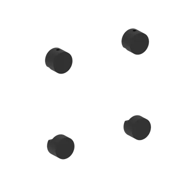 Spegelhållare Knox svart rostfritt stål