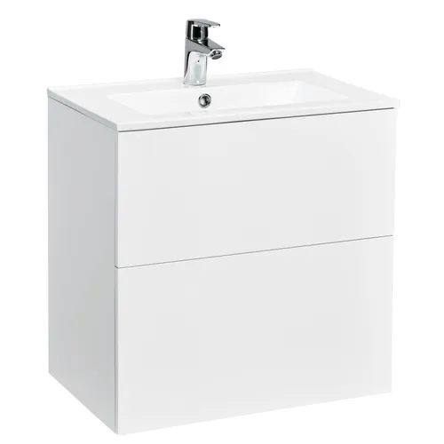 Kommod Isella 60 cm kompakt vit matt  med Ariella tvättställ i porslin