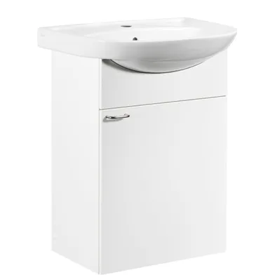 Kommod Basic vit med Basic tvättställ i porslin