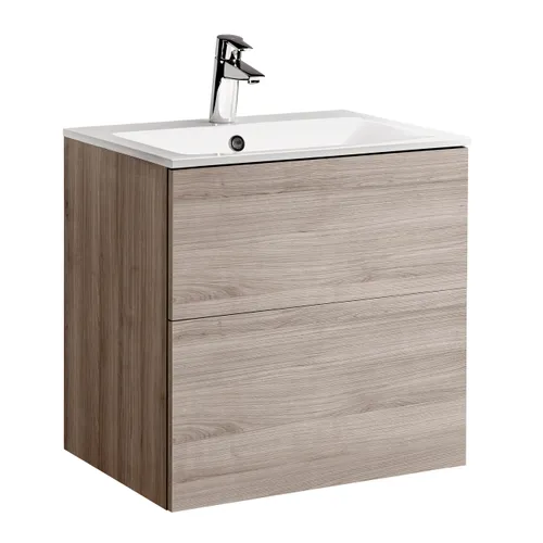 Kommod Isella 60 cm sand med Ariella tvättställ mineralkomposit