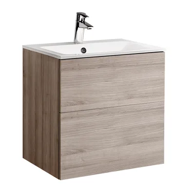 Kommod Isella 60 cm sand med Ariella tvättställ mineralkomposit