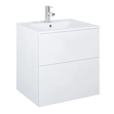 Kommod Isella 60 cm vit högblank tvättställ i porslin