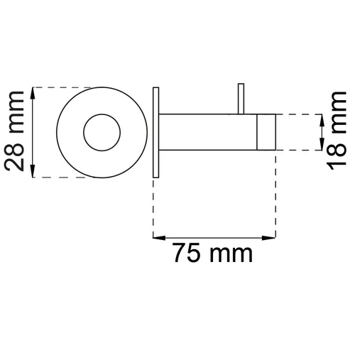 Krok/dörrstopp Borstat rostfritt stål