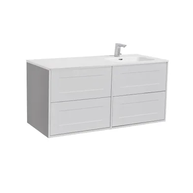 Möbelpaket Gabriella 120 cm grå matt inkl tvättställ