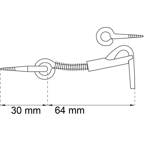 Hasp med spärr 23020-1