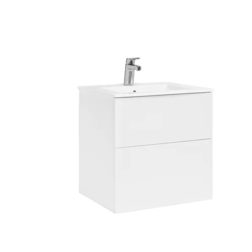 Möbelpaket Isella aqua 50 kompakt vit matt med tvättställ mineralkomposit