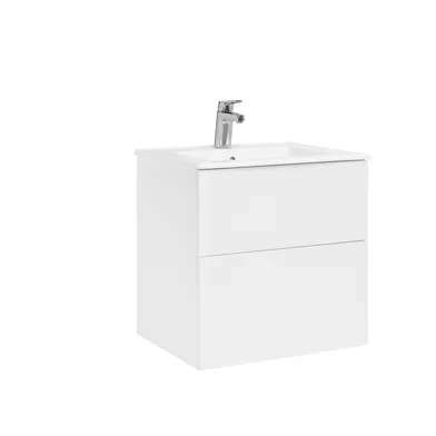 Möbelpaket Isella aqua 50 kompakt vit matt med tvättställ mineralkomposit