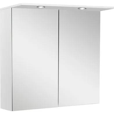 Spegelskåp / badrumsskåp Ariella aqua 60 cm vit med 2-led belysningsramp