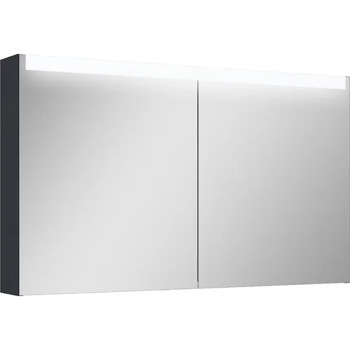 Spegelskåp / badrumsskåp Ariella x120 med led belysning svart