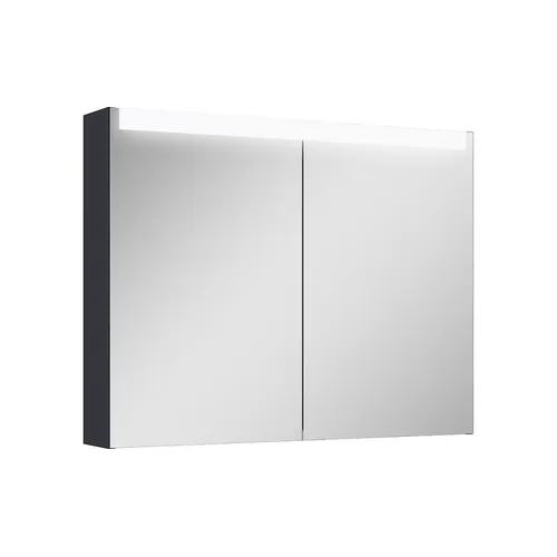 Spegelskåp / badrumsskåp Ariella x90 med led belysning svart