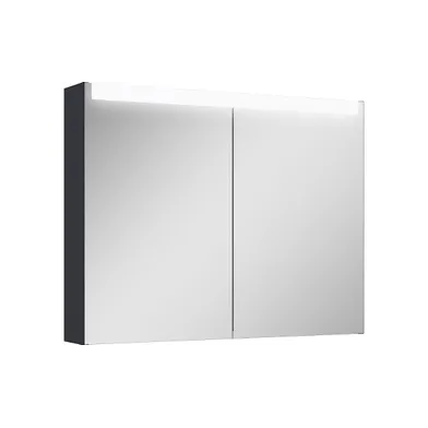 Spegelskåp / badrumsskåp Ariella x90 med led belysning svart
