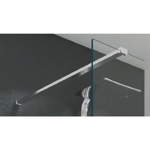 Skärmvägg Luxor väggmontage 86 cm 8 mm timeless krom