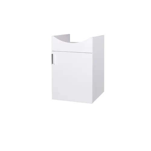 Kommod Basic Aqua vit högblank med Basic tvättställ i porslin