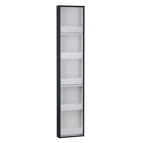 Svängbart högskåp Ariella med spegel svart