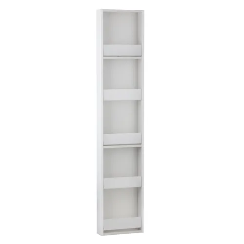 Svängbart högskåp Ariella med spegel vit