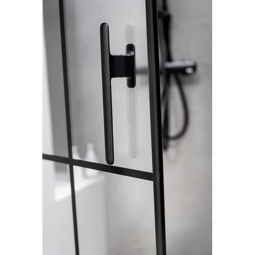 Nischdörr Lusso black chess rak 80 med handtag 2