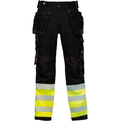 Arbetsbyxa Hi-Viz Klass 1 Svart/Gul Strl. 58