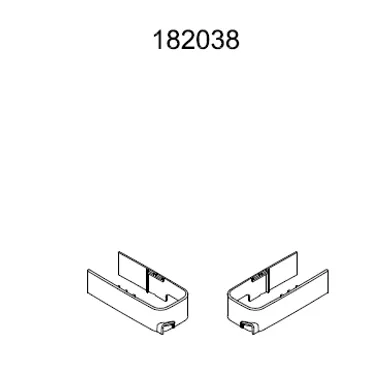 Täcklock nedre Lusso  svart