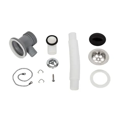 Bottenventil med bräddavlopp för utslagsback