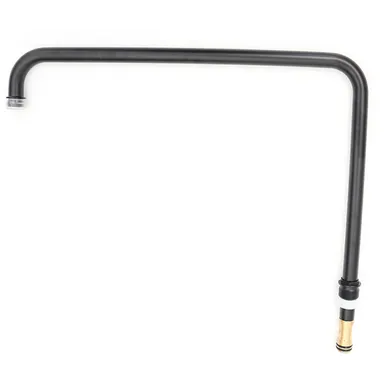 Övre duschrör matt svart