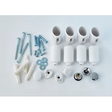 Väggfäste handdukstork Caldo rak vit