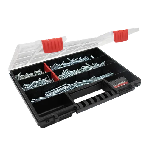 Sortimentslåda Multiskruv C1 5 olika dimensioner, bitsset