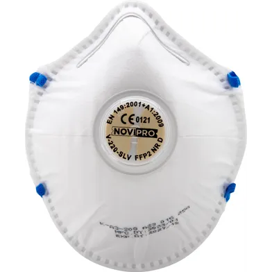 Filtrerande halvmask m. ventil 220 SLV Klass FFP2 NR D, 10-pack