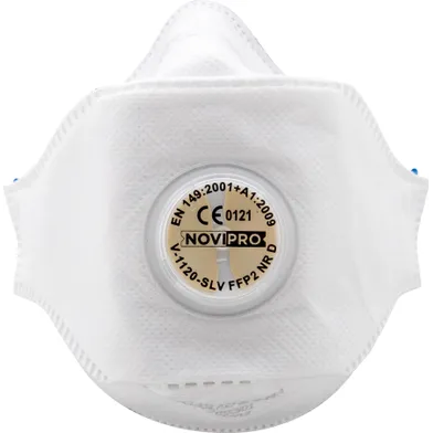 Filtrerande halvmask m. ventil 1120 SLV Klass FFP2 NR D, 10-pack