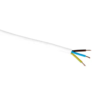 Kabel RKK 3G1 mm² Vit, 10 m