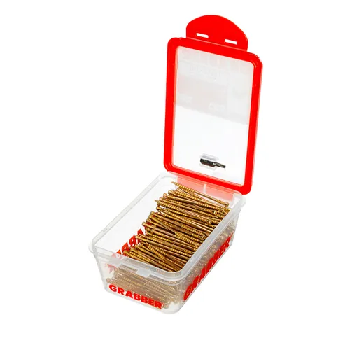 Listskruv m. borrspets & stödgänga Trä/Stål 3,3x62 mm, Gul, 200 st/frp