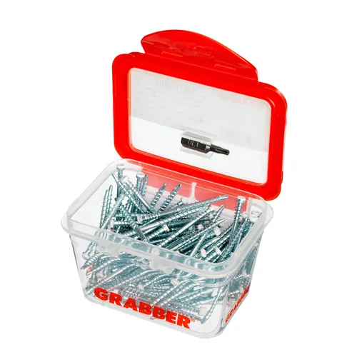 Listskruv m. borrspets & stödgänga Trä/Stål 3,3x48 mm, Vit, 100 st/frp