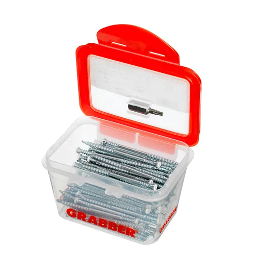 Listskruv m. borrspets & stödgänga Trä/Stål 3,3x62 mm, Vit, 100 st/frp