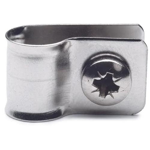 Klammer m. plåtskruv Ø 10 mm, Rostfri, 25-pack