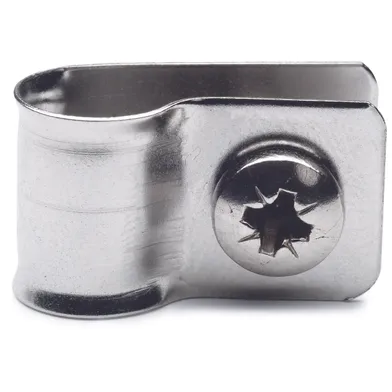 Klammer m. plåtskruv Ø 10 mm, Rostfri, 25-pack