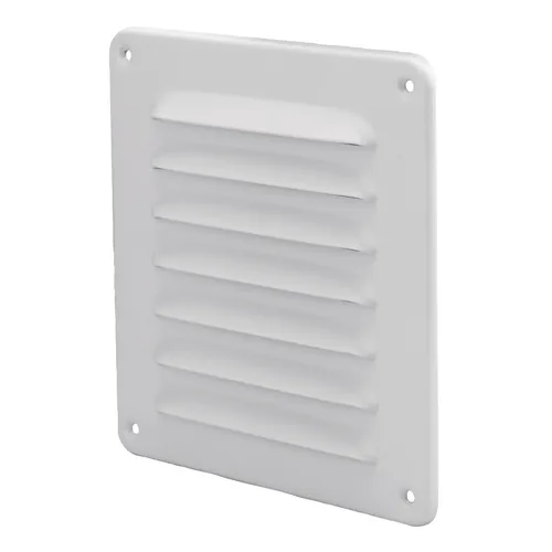 Galler utvändigt 155x155 mm, Vit lackerad