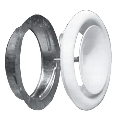 Tilluftsdon TMLS, Metall Ø 100 mm, Vit