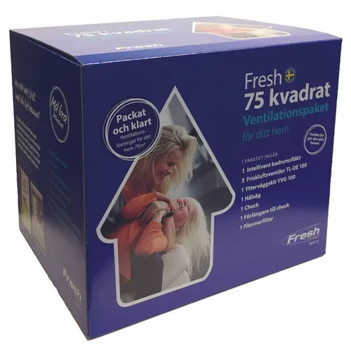 Ventilationspaket 75 m² 9 delar