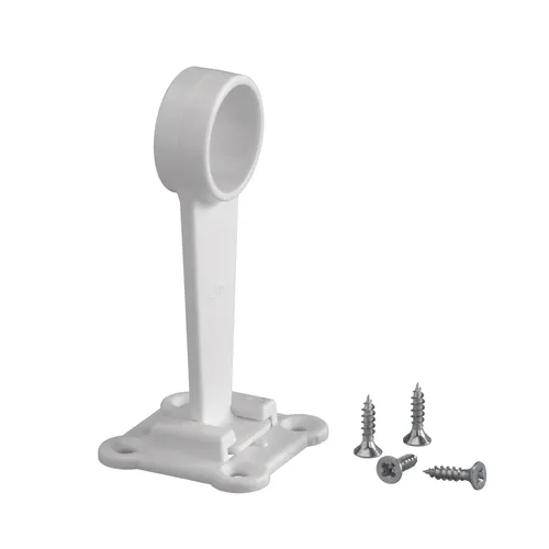 Mittfäste för klädstång (Ø 25 mm) Vit