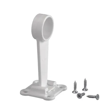 Mittfäste för klädstång (Ø 25 mm) Vit